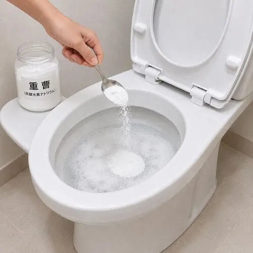 重曹とお酢でトイレつまりを解消する方法