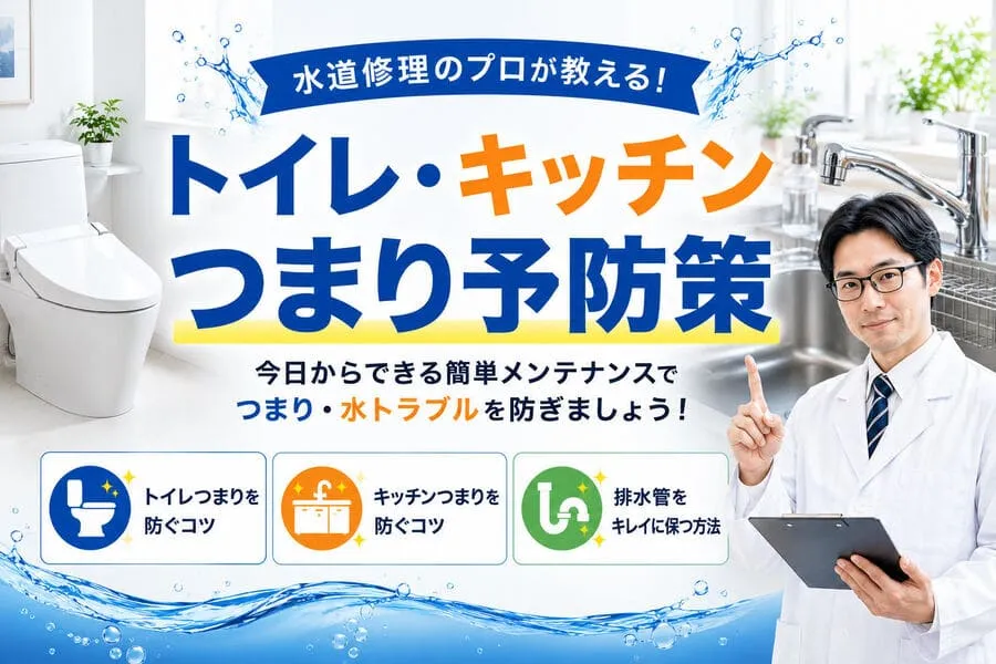 トイレつまり・キッチンつまり予防策を説明