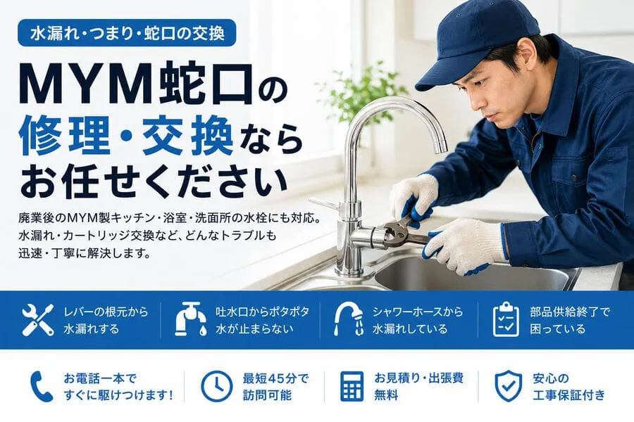 MYM製蛇口の修理・mym製蛇口の交換