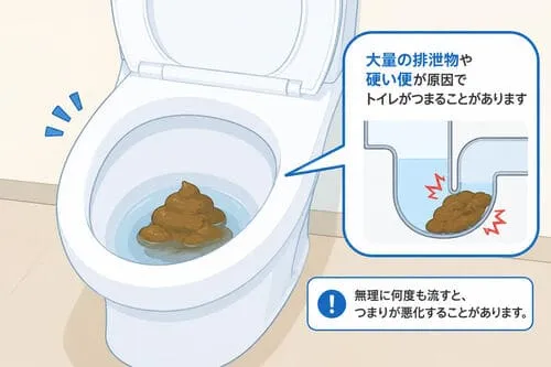排泄物によるトイレつまり